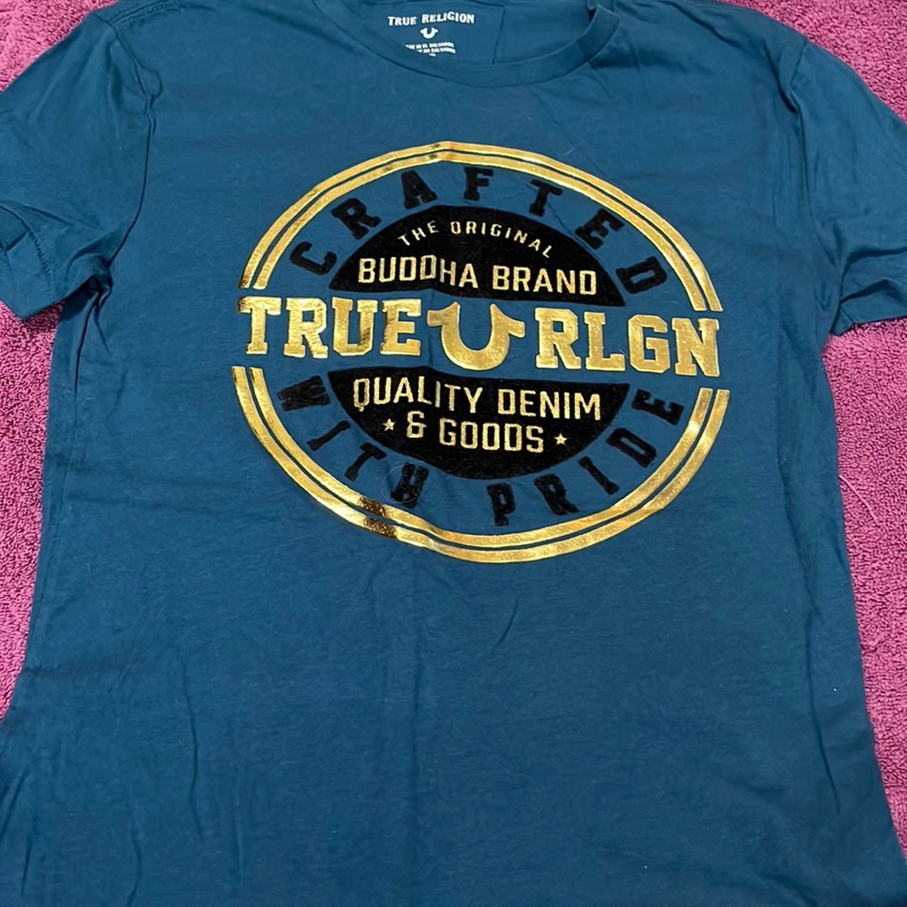 True Religion teal t shirt